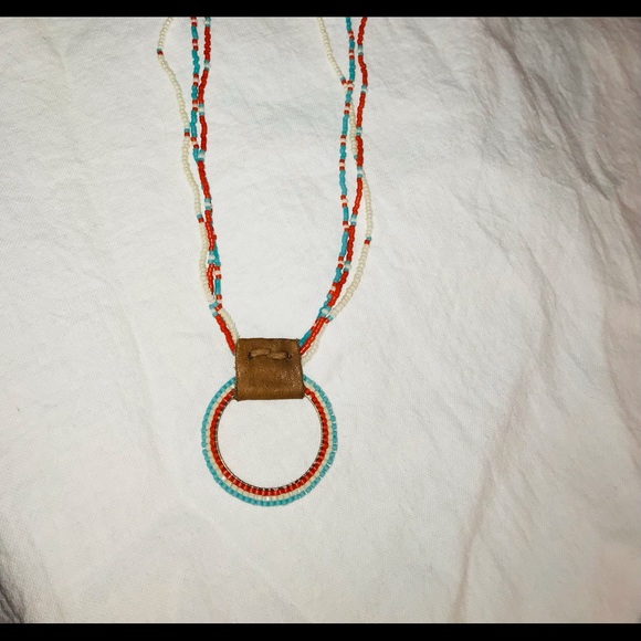 Handcrafted Peyote Beaded Circle Necklace Or Eyeglass Holder Necklace - Picture 1 of 7